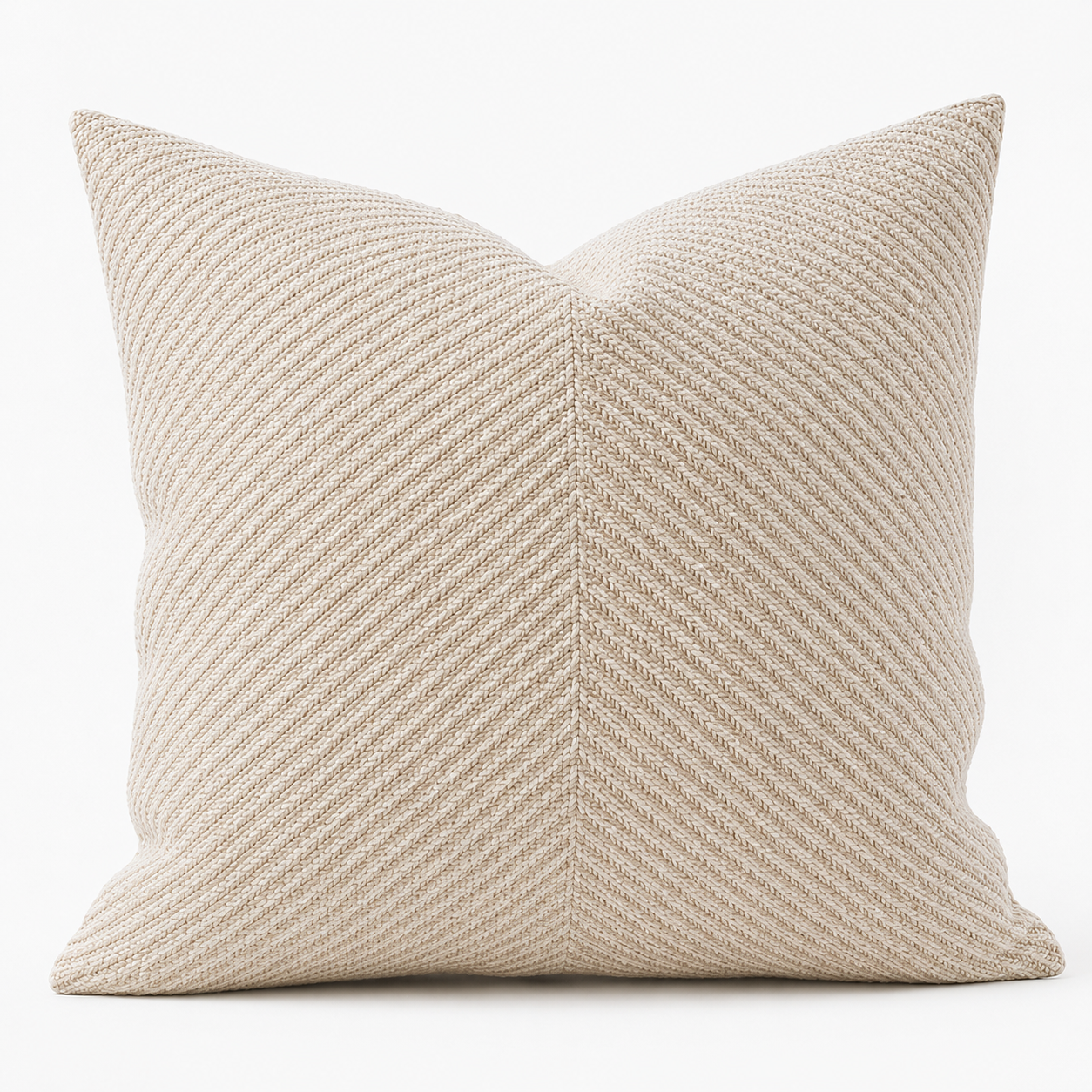 natural beige handwoven pillow